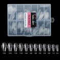 thumbnail image 2 of 206PCS Fake Nails Soft Press On Gel Nail Tips, Pre-Shaped Full Cover Nail Extension, 12 Sizes Acrylic Gelly Tips for Home DIY Manicure-Short Ballet​, 2 of 6