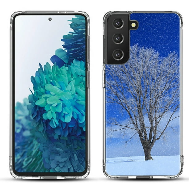 Shockproof Bumper Hybrid Phone Case For Samsung Galaxy S21 5g By Onetoughshield Snowing Tree Walmart Com Walmart Com