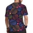 thumbnail image 2 of Wukai Colorful Shells Print Men's Short-Sleeved Mesh T-Shirt,Quick-Dry Short Sleeve Workout T-Shirt-4X-Large, 2 of 8