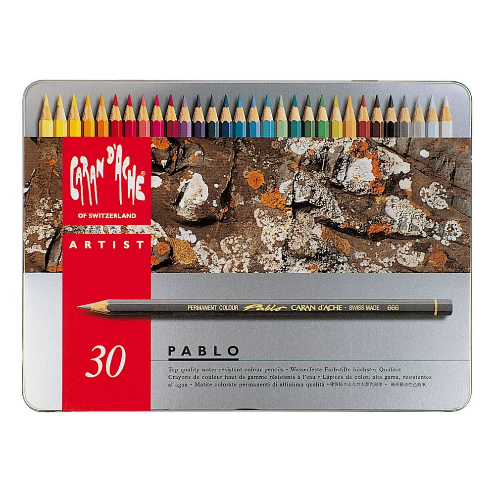 Caran d�Ache, Pablo Permanent Colored Pencils, 30 Colors