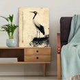 thumbnail image 5 of Qisvanset Framed Canvas Wall Art, 12x16 Inch Japanese Crane Ink Oriental Minimalist Wall Art, 5 of 5