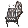 thumbnail image 5 of Outdoor Aluminum Modern 40-in Bronze Patio Bench Loveseat, 5 of 6