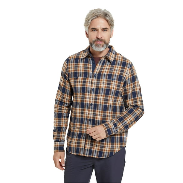 Mountain Warehouse Camisa Lenador de Franela de Manga Larga para Hombre Azul Oscuro Bodega Aurrera en linea