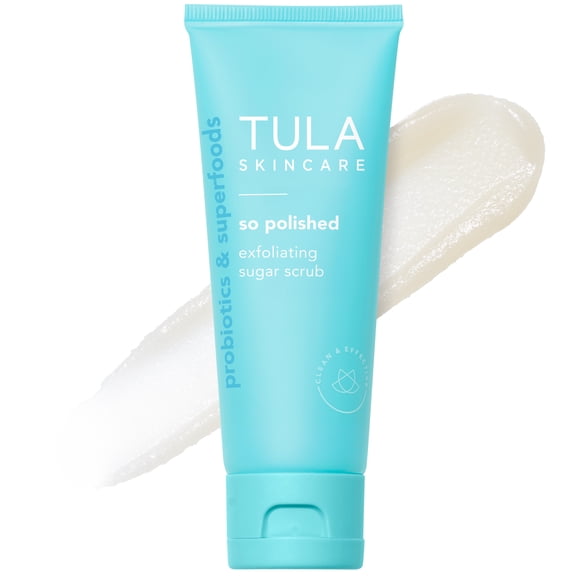 TULA Skincare So Polished Exfoliating Sugar Face Scrub, 2.9 OZ