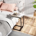 thumbnail image 5 of C-Shaped End Table Set of 2 - Slide Under Sofa Side Table with Curved Legs, Adjustable Feet for Living Room Bedroom, 5 of 9