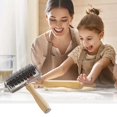 thumbnail image 2 of Baking Tools Stainless Steel Wooden Handle Pizza Roller Snack Roller Pizza Cutter Stainless Steel, 2 of 9