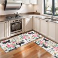 thumbnail image 3 of Kitchen Rugs Sets Of 2,Husky Dog Flower Floral Anti Fatigue Kitchen Mat Rugs Non Slip Washable,Decorative Kitchen Floor Mats for Kitchen,Sink,Laundry,17"X47", 3 of 5