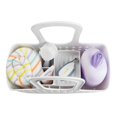 thumbnail image 4 of iDesign Plastic Divided Shower Caddy Tote, College Essential for Dorm Room, Bathroom - 11.75" x 6" x 12", White, 4 of 6