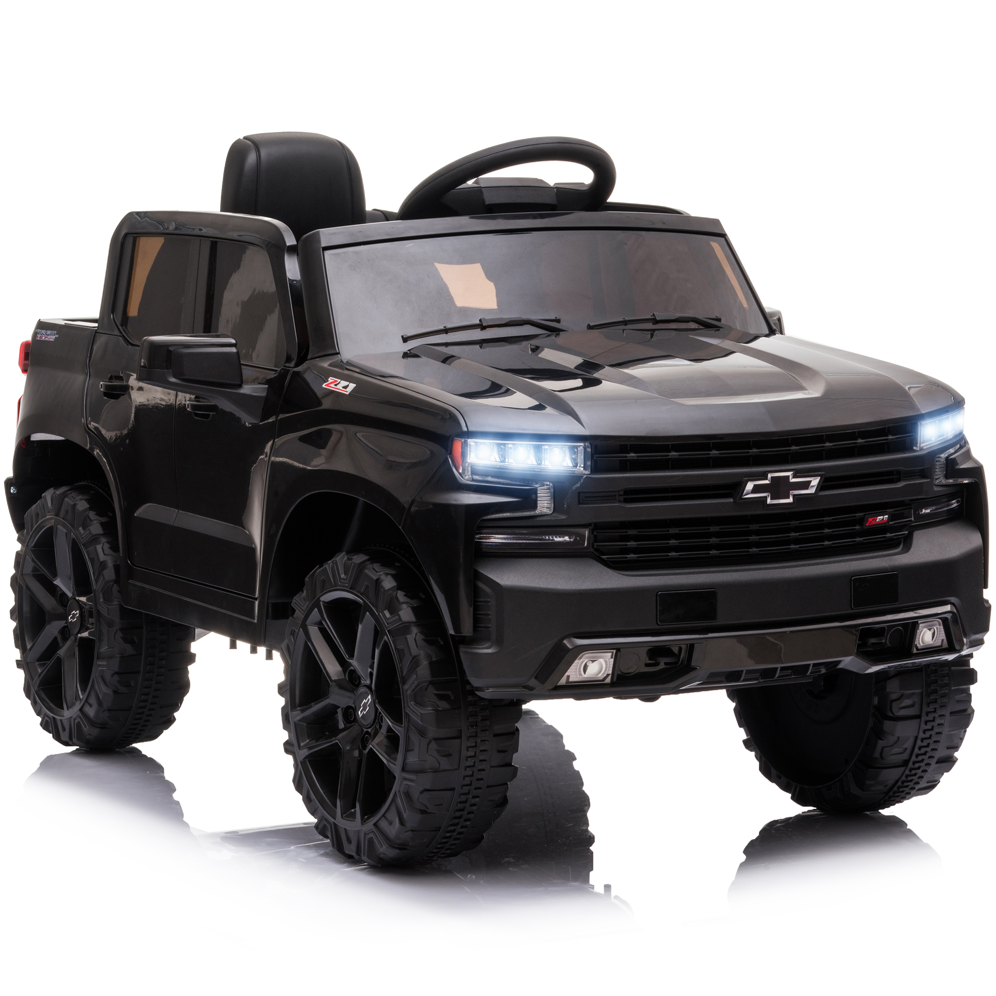 Official Licensed Chevrolet Ride On Car, 12V Ride-On Truck Toy for Kids, Electric 4 Wheels Kids Toy w/Parent Remote Control, Foot Pedal, MP3 Player, 2 Speeds, Ages 3-5 Years - image 9 of 9
