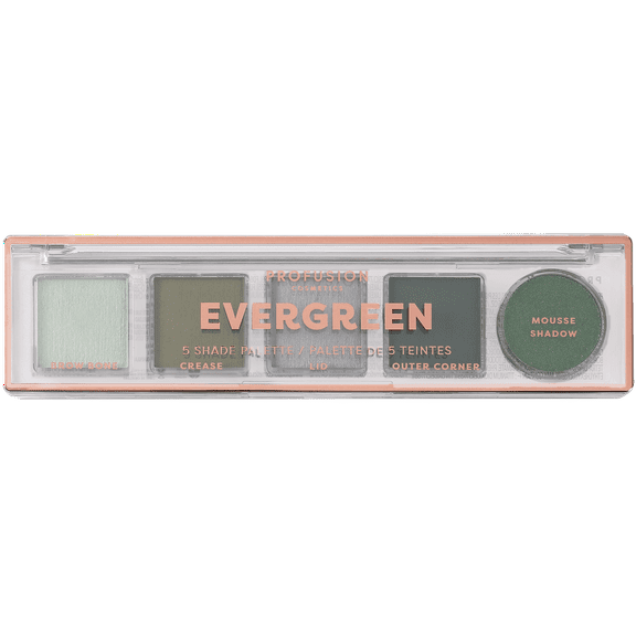 Profusion Cosmetics Cozy 5 Shade Eyeshadow Palette for Bold Smokey Eyes, Green