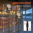 thumbnail image 5 of KFFKFF Sign Stand, 8.5 x 11 Inch Flexible Orientation Poster Holder, Robust Floor Signage Stand with Circular Base for Showcasing, Promoting, and External Use, Black, 5 of 9