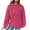 Hot Pink, variant on IROINNID Hoodie for Women Waffle Long Sleeve Basic Hoodie Plain Solid Casual Pullover Tops with Pocket,Olive Green