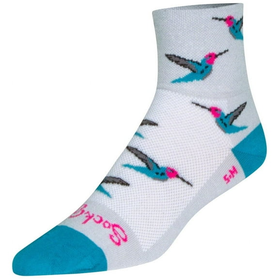 SockGuy Classic Humming Socks - 3 inch, White, Large/X-Large