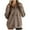 Brown, variant on RYRJJ Women's Half Zip Oversized Sweatshirts Fleece Stand Collar Long Sleeve Thumb Hole Pullover Hoodie Fall Workout Jacket with Pocket(White,S)