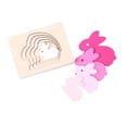 thumbnail image 1 of Juguetes De Madera Para Niños Cartón De Animales Rompecabezas De Múltiples Capas Rompecabezas Tridimensional Panel De Animales De Color Degradado Sweethay FN003252-01, 1 of 6