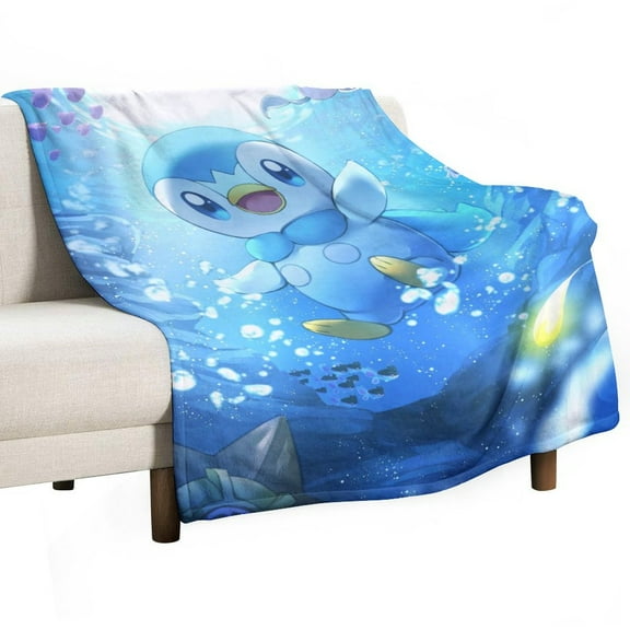 Piplup Blanket Super Soft Cozy Warm Plush Throw Blanket for Boys Girls Kids, Lightweight Fuzzy Flannel Blankets for Couch Sofa Bed Travel Camping Gifts 30"x40"