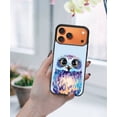 thumbnail image 5 of WIRESTER Shockproof Soft Rubber Cover Case for Apple iPhone 17 Pro Max 6.9" 2025, Blue Owl On Light Blue Background, 5 of 5