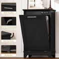 thumbnail image 5 of FANRAL Tilt Out Trash Can Cabinet,Hidden Trash Cabinet with Negative Ion & Ozone Odor Control,Wooden Compact Laundry Hamper Cabinet for Kitchen Bathroom Laundry Room, 5 of 7