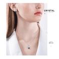 thumbnail image 4 of Wish Romantic Valentine's Day Gift Gemstone Necklace Stud Earrings Set, Crystal Pendant Necklace Stud Earrings Women's Birthstone Necklace S4548, 4 of 4
