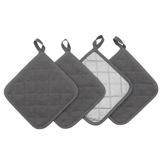 Agarraderas de algodón para ollas, hechas de algodón, lavables a máquina, resistentes al calor, cocina diaria, soporte básico para ollas de rizo, almohadillas calientes, salvamanteles para cocinar y h