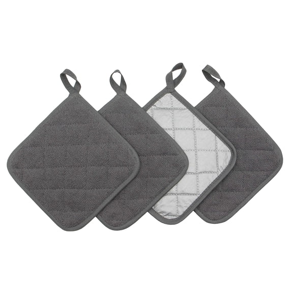 Agarraderas de algodón para ollas, hechas de algodón, lavables a máquina, resistentes al calor, cocina diaria, soporte básico para ollas de rizo, almohadillas calientes, salvamanteles para cocinar y h