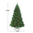 thumbnail image 3 of Costway Arbre de Noël Pré-Éclairé de 6,5 Pieds avec Pommes de Pin Baies Rouges et 450 Lumières LED, 3 of 10