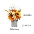 thumbnail image 2 of Flowers for Decoration Autumn-colored Iron Bucket Simulated Sunflower Garland for Thanksgiving, Pot Plant, Iron Art Flower Bouquet, Harvest Festival Decorations, 2 of 6