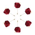 thumbnail image 1 of Ramilletes de Rosa Unique Bargains 6 Pcs para Novio Ceremonia de Boda Vino Tinto, 1 of 5
