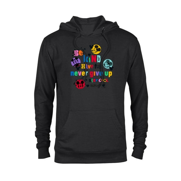 Disney Mickey Mouse Be Kind Have Fun Never Give Up Stay Cool - Pullover Hoodie for Adults - Customized-Black