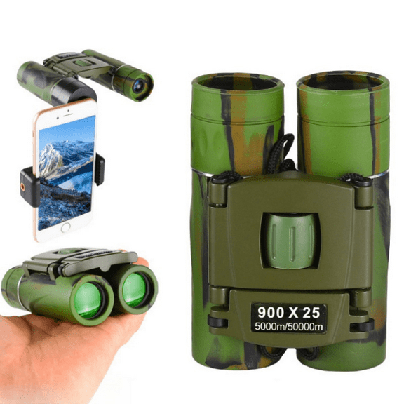 900x25 Zoom BAK4 HD Telescope Professional Powerful Binoculars Long Range Portable Monocular Optics For Camping Outdoor