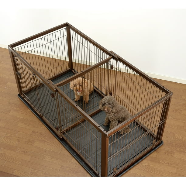 Richell Expandable Pet Crate Divider Small Brown Walmart Com