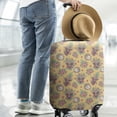 thumbnail image 2 of Yellow Highland Cow Flower Pattern Luggage Cover Fashion Suitcase Cover Baggage Covers Fit 25-28 Inch Luggage (Go Travel), 2 of 5