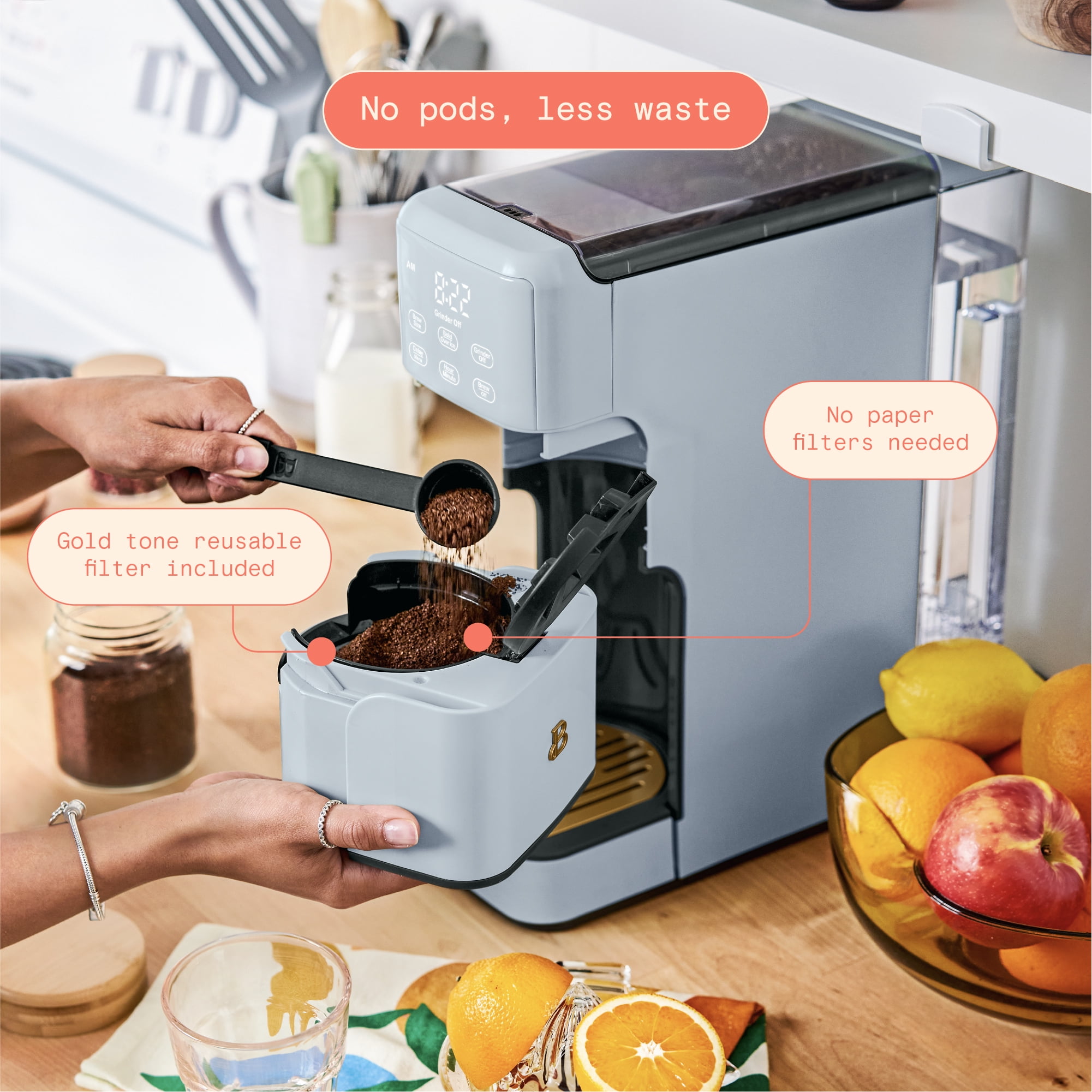 Beautiful Perfect Grind™ Programmable Single Serve Coffee Maker ...