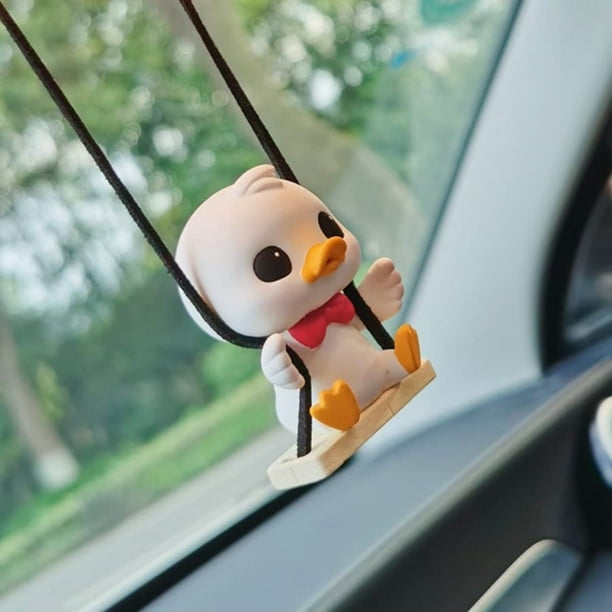 Duck Car Hanging Ornament, Cute Car Hanging Accessories For Rear View  Mirror, Car Pendant Black