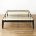 thumbnail image 5 of Mellow Naturalista Classic 16" Solid Wood Platform Bed with Wooden Slats, Black, Full, 5 of 11