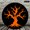 12x12in, variant on NIANHE Spooky Bare Tree Orange Silhouette Black Base  Silent Non Ticking Round Wall Clock Wall hanging decor, Wall Decor for Linving Room Lobby Corridor Dining Room Bedroom Office Classroom