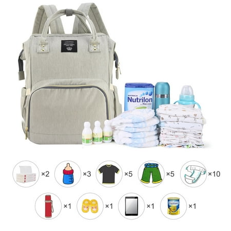 (Additional Gift Presented) - Backpack Diaper Bag, Vbiger All-in-One Waterproof Maternity Nappy Bag Large Capacity Travel Backpack for Baby (Best Diaper Backpack For Dads)