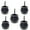 Small Witch 5pcs, variant on TETOU 10Pcs Mini Candy Cauldron Kettles, Plastic Halloween Candy Bucket Witch's Cauldron Trick or Treat for St. Patrick's Day Halloween Decoration and Kid Birthday Party Favors - Flame, Black