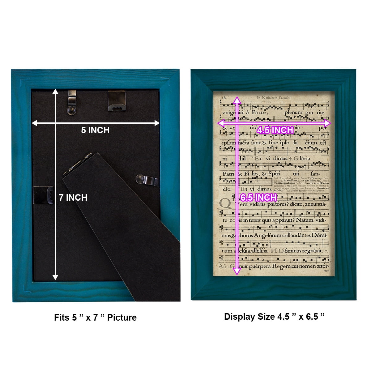 Vellum Songbook III -Framed Print w/glass-Ocean Blue