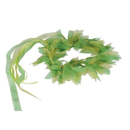 Beistle Ribbon Fairy Crown Luau Costume Headband, Green, 8 1/2