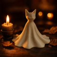 thumbnail image 5 of Yashow Elite Halloween Ghost Cat Decor, 3D Printed Cloak Cat Figurine Statue, Cute Spooky Cat Ornament Centerpiece for Tiered Tray Shelf Desk Home Seasonal Decoration, 5 of 5