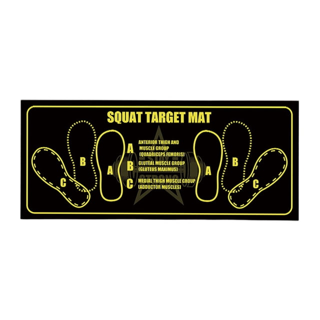 Squat Mat with Position Guide 35x80cm Diatomaceous Earth Rubber Non Slip Portable for Home Yoga Abs Squats Lunges Core Training