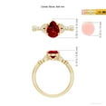 thumbnail image 4 of ANGARA Lab Grown 1.15 Ct Nature-Inspired Pear Ruby Engagement Ring for Women in 14K Yellow Gold (Size-8x6mm) | July Birthstone, Anniversary, Jewelry Gift for Women | Lab-Grown Ruby Ring, 4 of 7