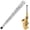 Grey, variant on Alto Saxophone Swab, Saxophone Cleaning Kit, Saxophone Swab, Alto Sax Maintenance Swab, Woodwind Instrument Care