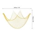 thumbnail image 2 of Uxcell Fishing Net Decor, 80" x 60" Fish Net Decor Party Accessory, Light Yellow, 2 of 6