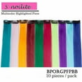 thumbnail image 2 of SEGO Highlights Colored Clip in Hair Extensions Colorful Hair Extensions Straight/Curly Synthetic Hairpieces For Party, 2 of 7