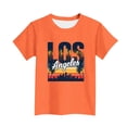 thumbnail image 5 of EGNMCR T-shirt Imprimé à Manches Courtes pour Enfants Col Rond Manches Courtes Décontracté Polyvalent pour Filles Haut en polyester, 5 of 5
