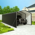 thumbnail image 6 of ALEKO Steel Carport with Corrugated Roof and Sidewall Panels 12 x 26 ft  Black, 6 of 10