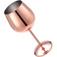 thumbnail image 2 of Acabado satinado elegante, diseño irrompible: copas de vino con aislamiento térmico para eventos al aire libre y cenas en interiores, acero inoxidable 304, capacidad de 18,5 oz, oro rosa, juego de 4,, 2 of 6