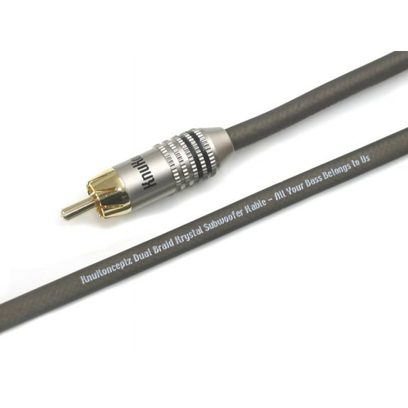 KnuKonceptz Krystal Cable Subwoofer RCA 16 Meter 50'